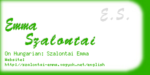 emma szalontai business card